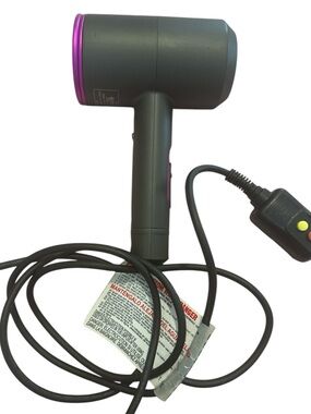 Compact Black and Purple Women’s Hair Dryer - Unbranded